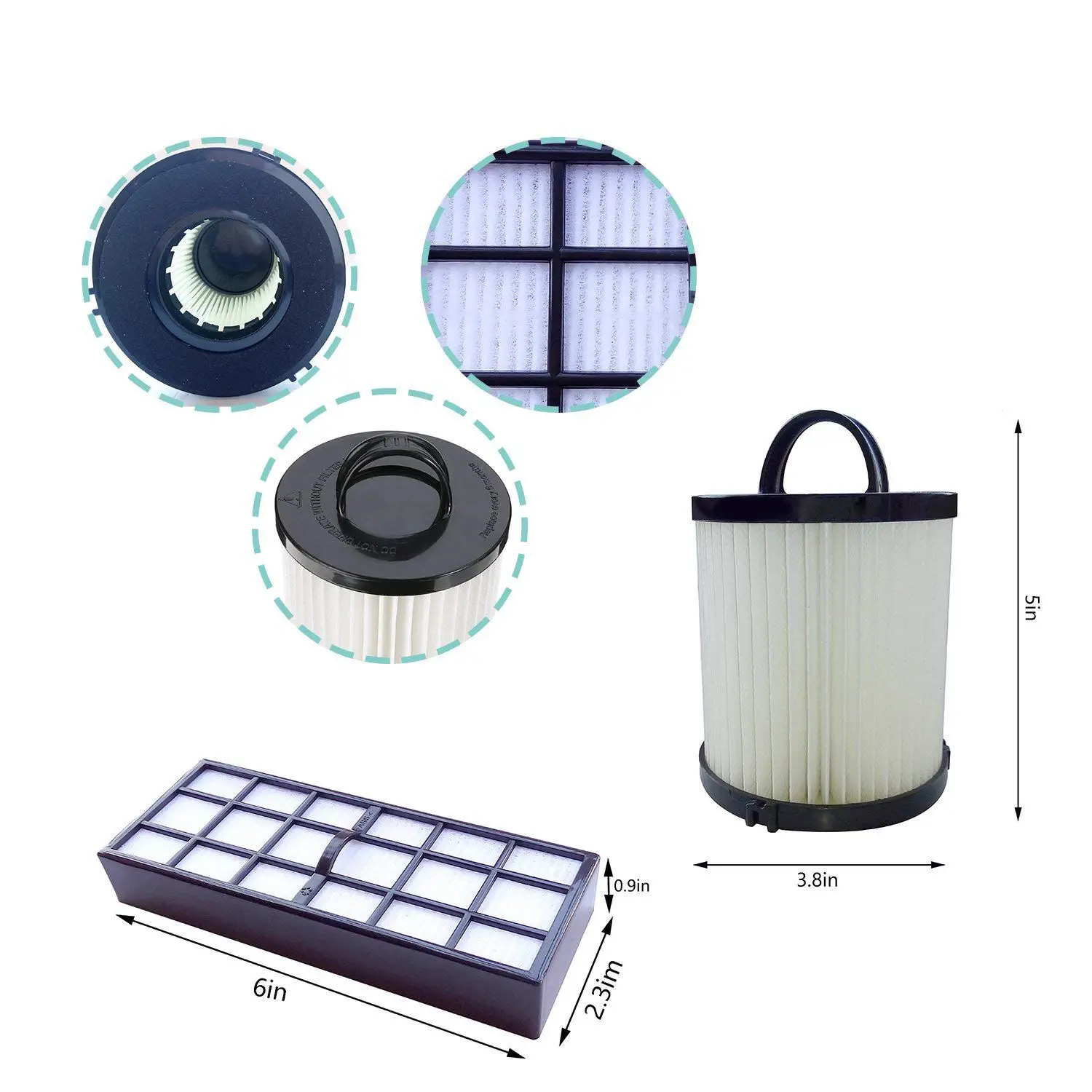 

2PCS Vacuum Dust Cup Filter for Eureka Upright Vacuums Replaces DCF-21 Filter 68931A 68931 + HF-7 HEPA Filter 61850 Kits
