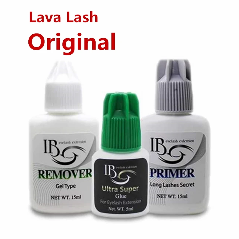

Free Shipping Origianl Korea IB glue Ultra Super Glue llash primer lash remover set for Eyelash Extensions fastest and strongest