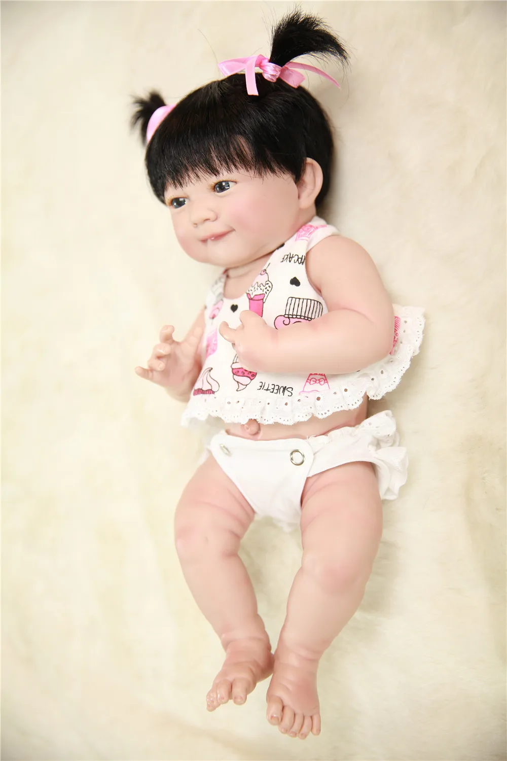 Полностью силиконовая виниловая Кукла Reborn Baby Doll Реалистичная девочка куклы для младенцев 14 дюймов 35 см Реалистичная принцесса Дети bebe игрушка NPKDOLLS