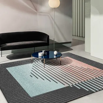 

Post-modern office room decoration carpet Nordic style big size bedside rug, INS geometric living room rug