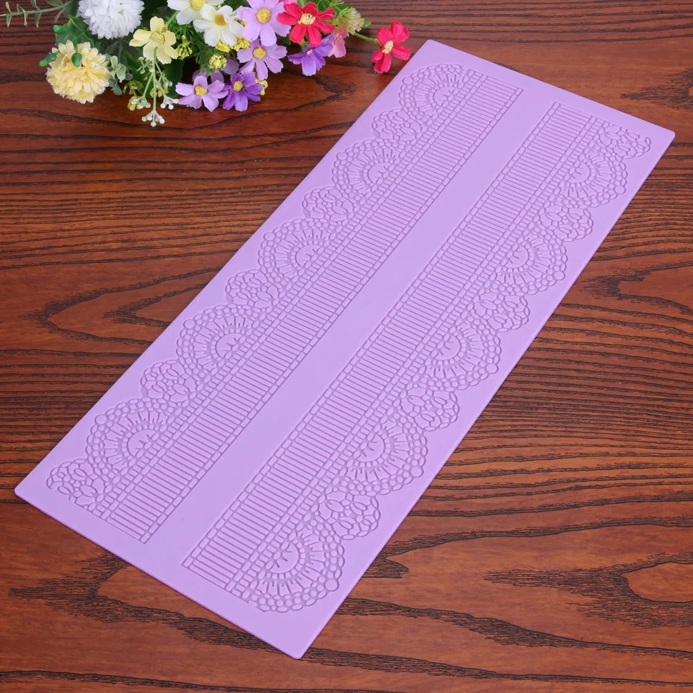 39.6x17cm Lace Silicone Mat Fondant Cake Decorating Tools Silicone