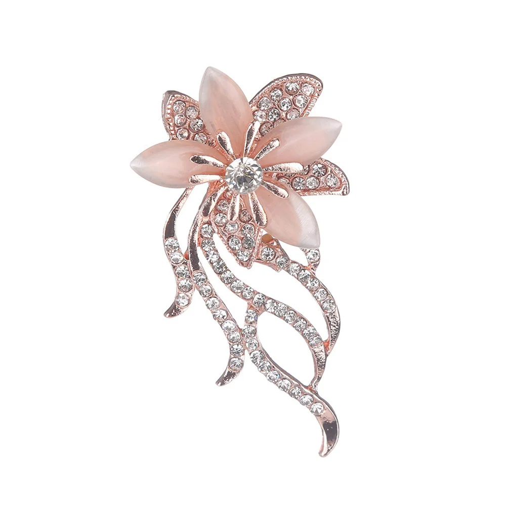

Fashionable Crystal Rhinestone Daisy Flower Brooch Charm Costume Jewelry Pin for Women