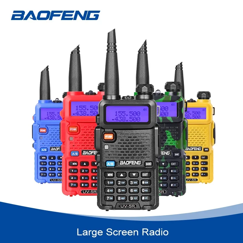 

2pcs BaoFeng UV 5R Walkie Talkie 5km Ham Radio UV5R Hf Transceiver 128CH 5W VHF UHF Handheld Two Way Radio Receiver Communicator