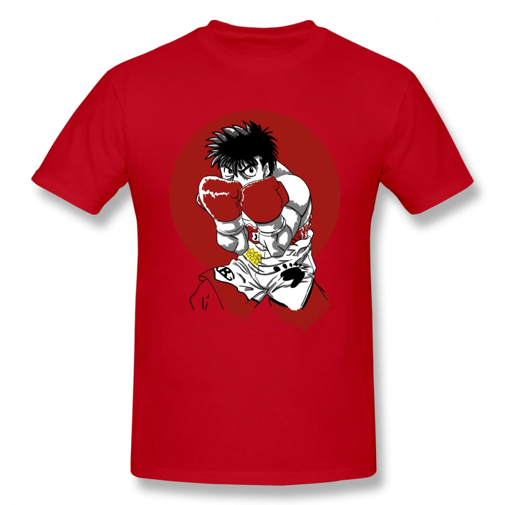Футболка Hajime no ippo для мальчиков футболка с надписью «fighting spirit voying on qwertee» футболка в стиле ретро футболка из хлопка - Цвет: Красный