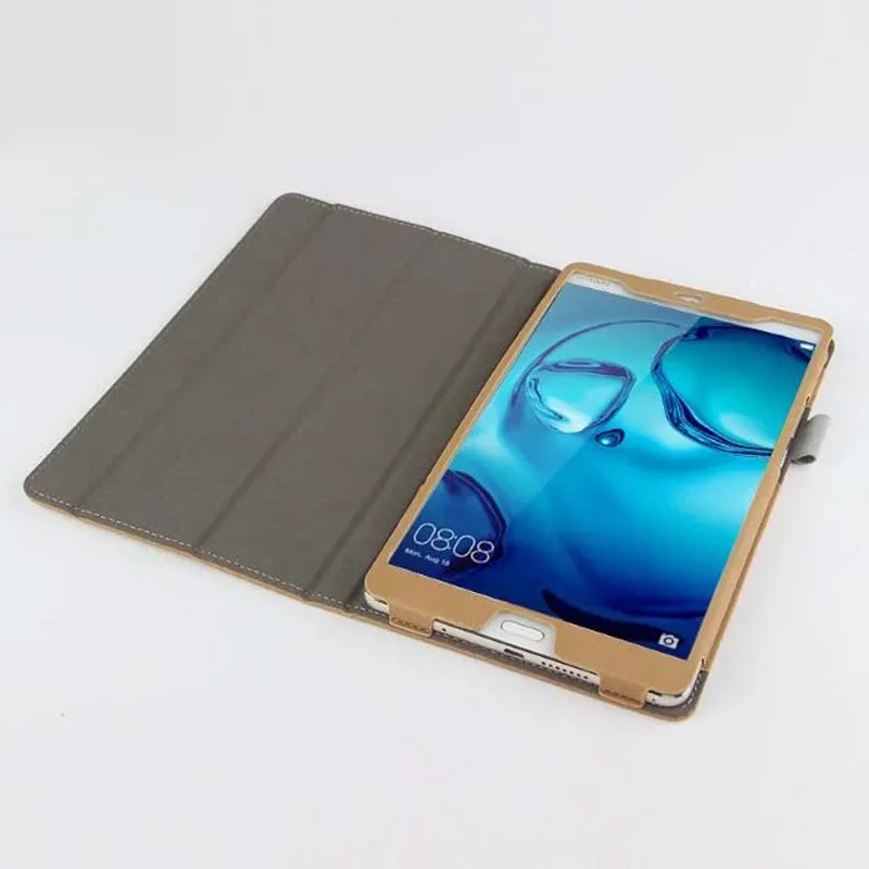 Тонкий 3 слойный холщовый флип чехол с подставкой из искусственной кожи для Huawei