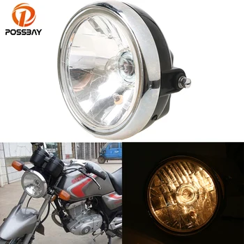 

POSSBAY 7'' Universal Motorcycle Headlight For Suzuki EN125 Harley Cafe Racer Honda Yamaha Custom Headlight Lamp Amber Light