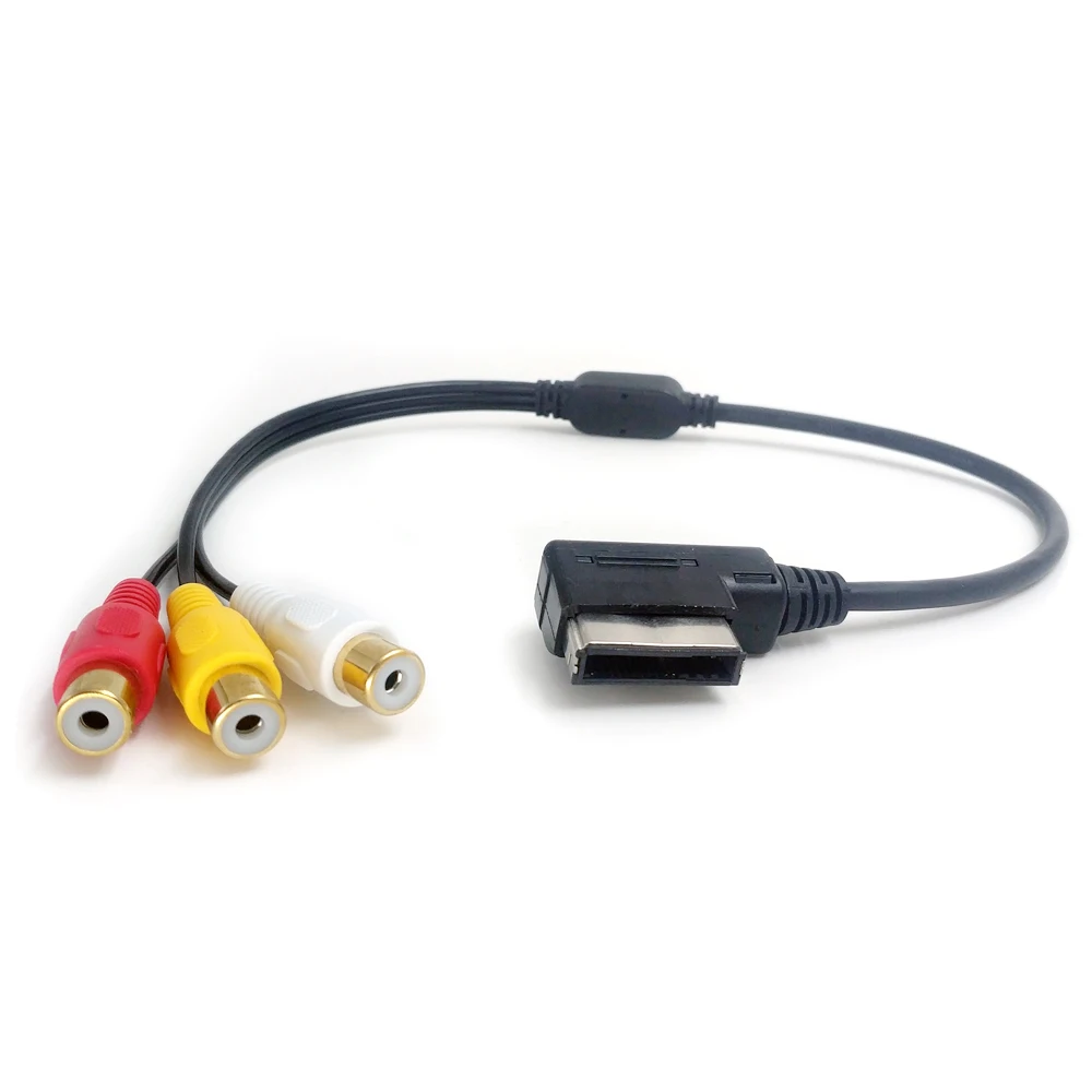 Biurlink медиа в музыкальном интерфейсе AMI к 3RCA DVD видео аудио вход AUX кабель адаптер для Volkswagen Audi A1 A6L A7 A8L Q3 Q5 Q7