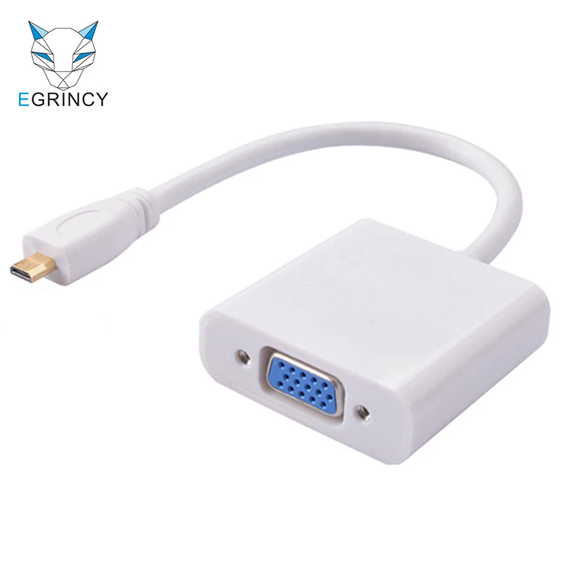 

EGRINCY Micro HDMI Input To VGA Output HDMI Male Adapter To VGA Female Converter Cable HD 1080P For PS3/4 XBOX 360 TV Box Camera