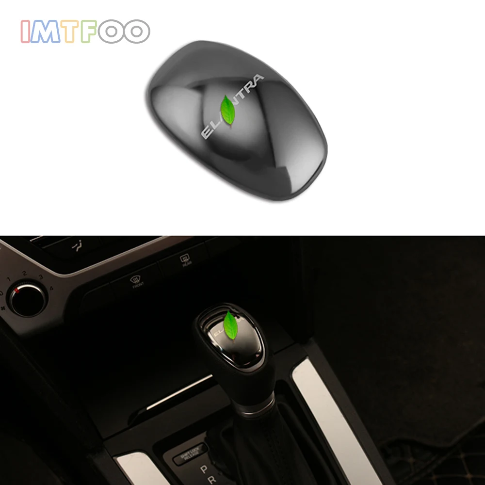 IMTFOO ручка переключения передач из нержавеющей стали Накладка молдинги для HYUNDAI ELANTRA аксессуары для стайлинга автомобилей - Название цвета: BLACK