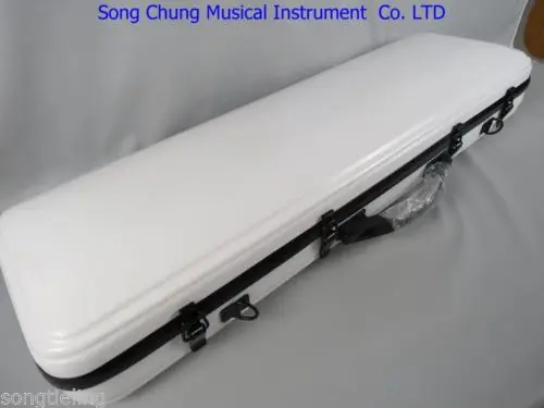

Strong white rectangular hard fiberglass4/4 violin case,fine workmanship