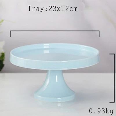 Tray-2 Европейский Свадебный керамический поднос для торта, фруктовый десерт, чай для дома, магазин тортов, вечеринка на день рождения, отель со стеклянным чехлом - Цвет: Tray-2