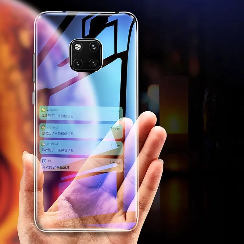 Ультратонкий чехол из закаленного стекла для телефона HUAWEI mate20pro mate20Lite mate20 прозрачный защитный чехол s для HUAWEI mate20