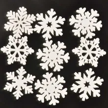 30 шт. микс Рождественская Снежинка узор Белый Деревянный Скрапбукинг Carft для украшения дома diy ручной работы 35 мм MT1782