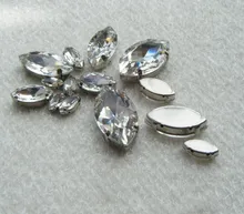 Freies shippment! Fabrik promotiom! Phantasie klare farbe Marquise nähen auf rhinestones mit klaue einstellung, Sewing Strass tasten