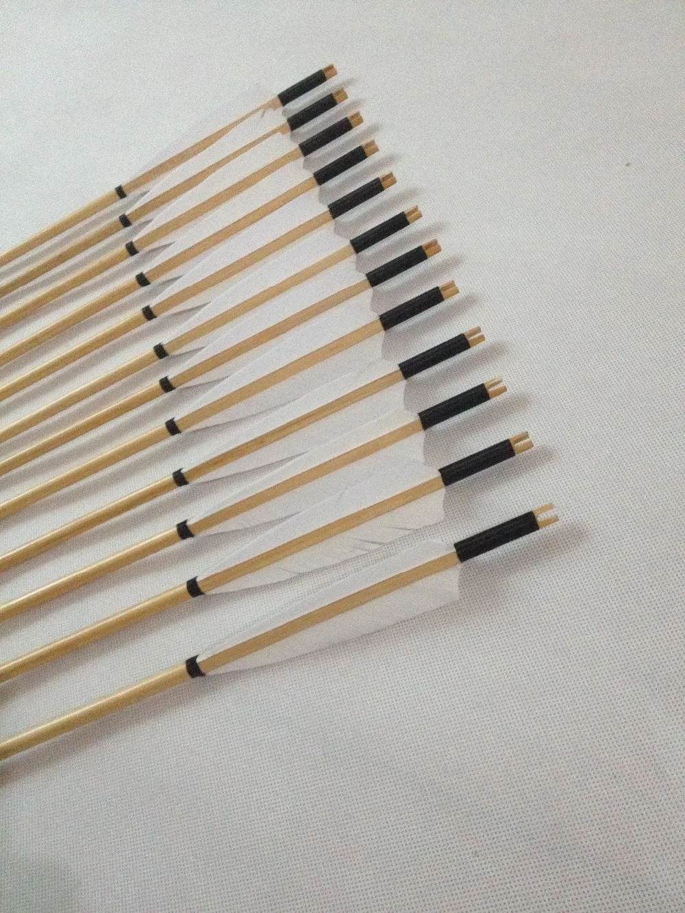 

12pk new white wood archery bow hunting ground target point
