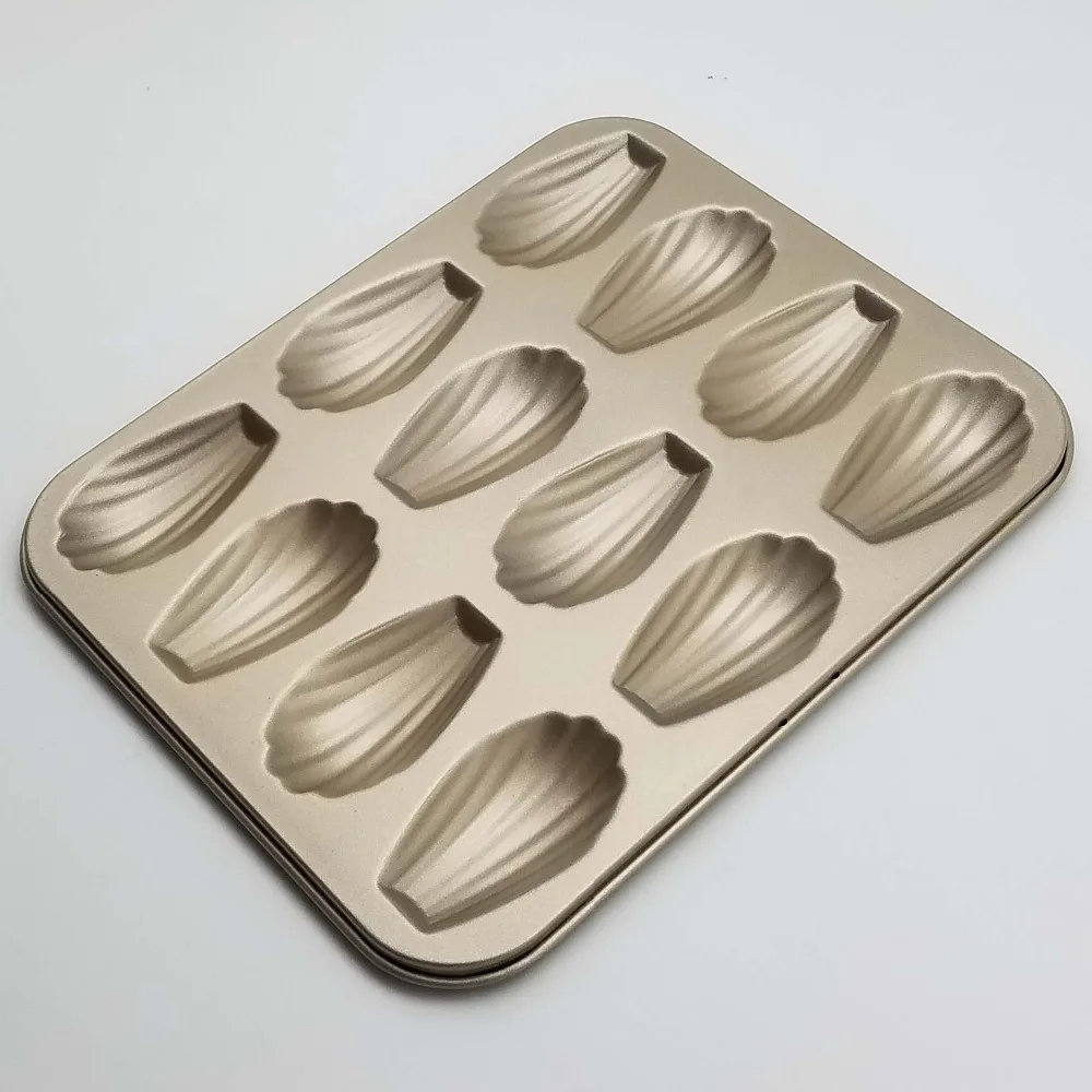 

Shell cake baking tray Golden moule a madeleine mold Non-stick rectangular biscuit baking sheet