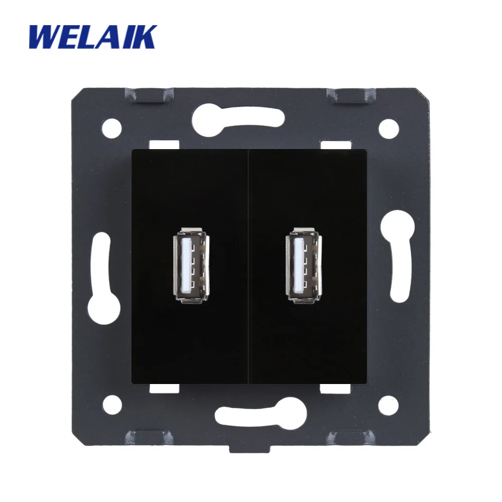 Welaik ЕС Стандартный USB гнездо Комплектующие для самостоятельной сборки белые