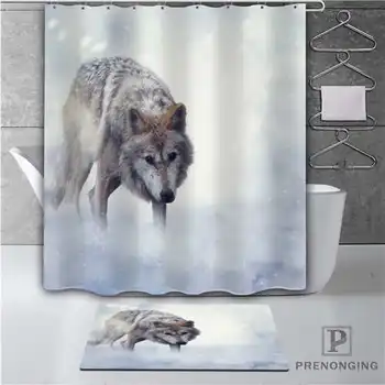 

Custom Wolf (1) Waterproof Shower Curtain Doormat Home Bath Bathroom Polyester Fabric Multi Sizes#18-10-221