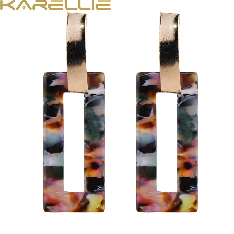 Karellie Новая мода смола кулон серьги Лидер продаж мотаться Висячие Для женщин Bijoux