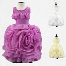 2016 Nouveau Belle Fille Robe En Mousseline de Soie Vêtements Pour Enfants D’été Enfants Robes Pour Le Bébé Filles Mignon Blanc Princesse Robe Robes de Soirée