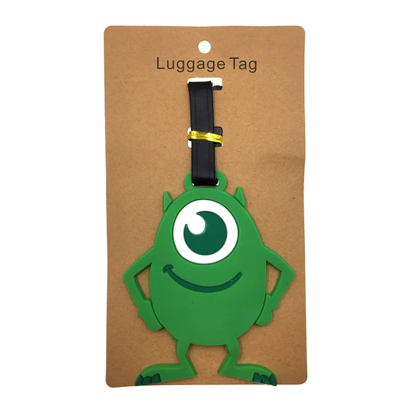 

Kawaii Big Eyes Portable Luggage Tags Silica Gel Suitcase Cartoon Holder Label Baggage Boarding Addres Credit Travel Accessories