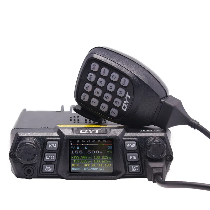 QYT KT-780 Plus 100 ватт Мощный VHF 136-174mhz мобильный радиоприемопередатчик KT780 200 каналов дальней связи автомобиля