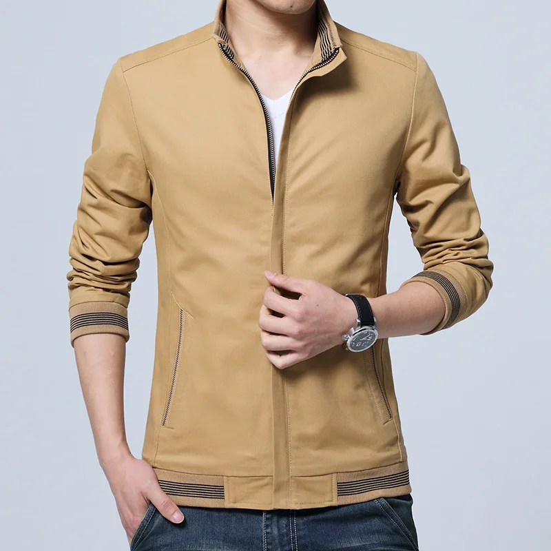 FuyBill стиль модное мужское пальто большого размера Мужская осенняя куртка хлопок воротник Повседневная одежда тонкий молодежный тонкий жакет M-6XL - Цвет: Цвет: желтый