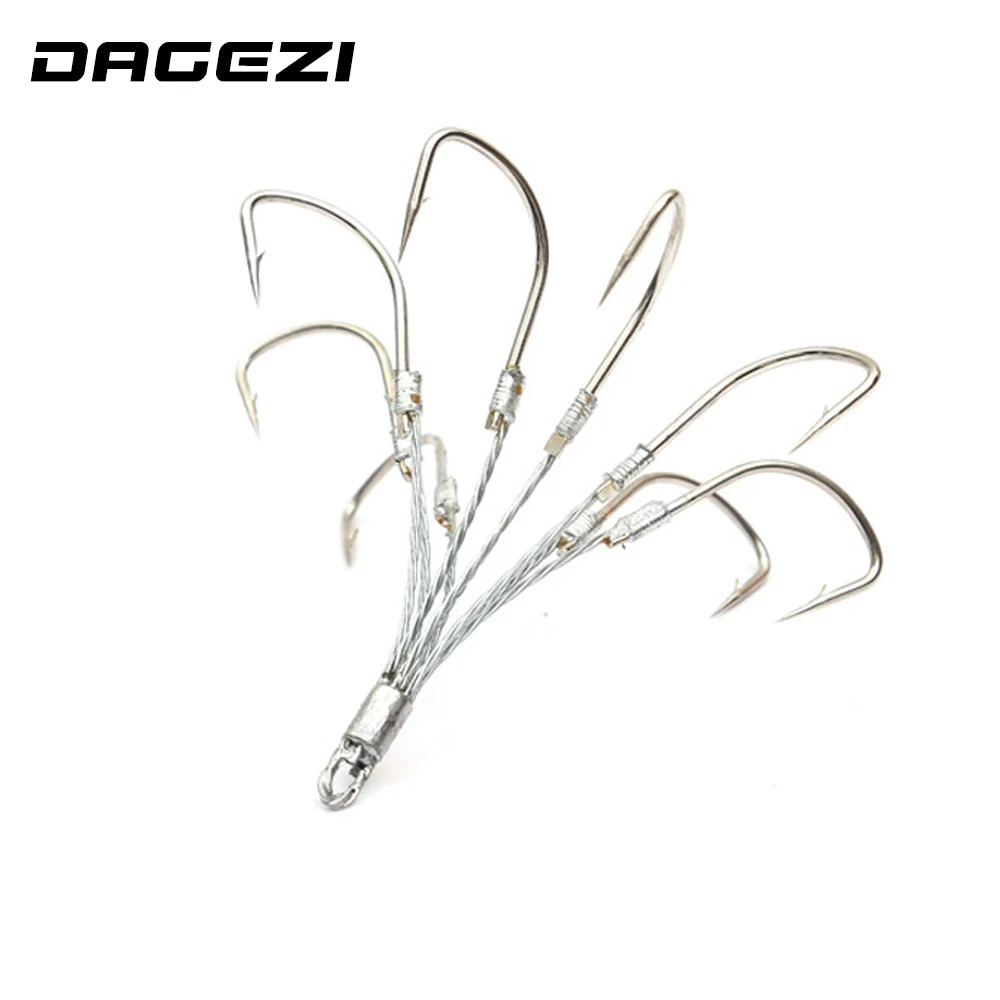 Рыболовный крючок DAGEZI 5 шт./лот #6 #8 # тройные Крючки из высокоуглеродистой стали