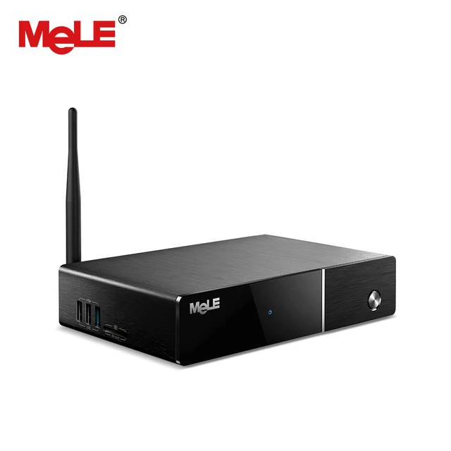 Best Offers Fanless Windows 10 Mini PC MeLE PCG09 2G 32G Quad Core Intel Atom Z3735F HDD M.2 SSD HDMI VGA LAN WiFi BT Kensington Lock Slot