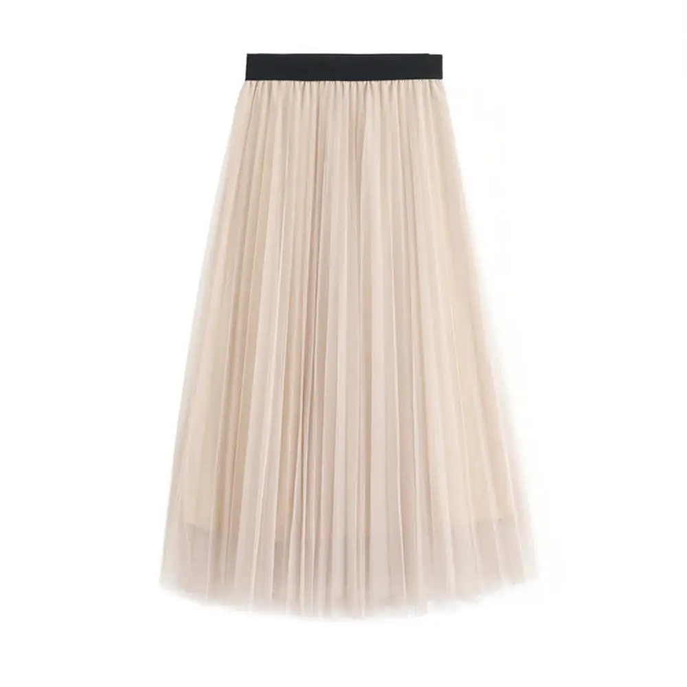 Женская Винтажная летняя Макси-Юбка Повседневная Длинная юбка с эластичной резинкой на талии универсальная летняя юбка Свободная юбка Falda Mujer Ed