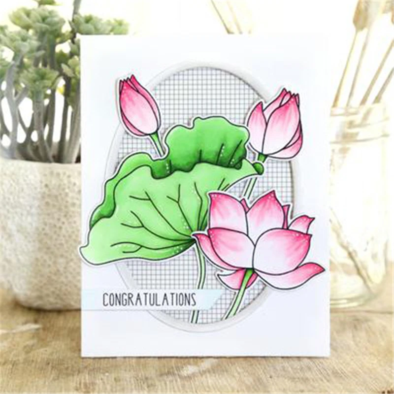 

YaMinSanNiO Lotus Dies Background Flower Metal Cutting Dies New 2019 for Scrapbooking DIY Album Embossing Paper Stencil Craft