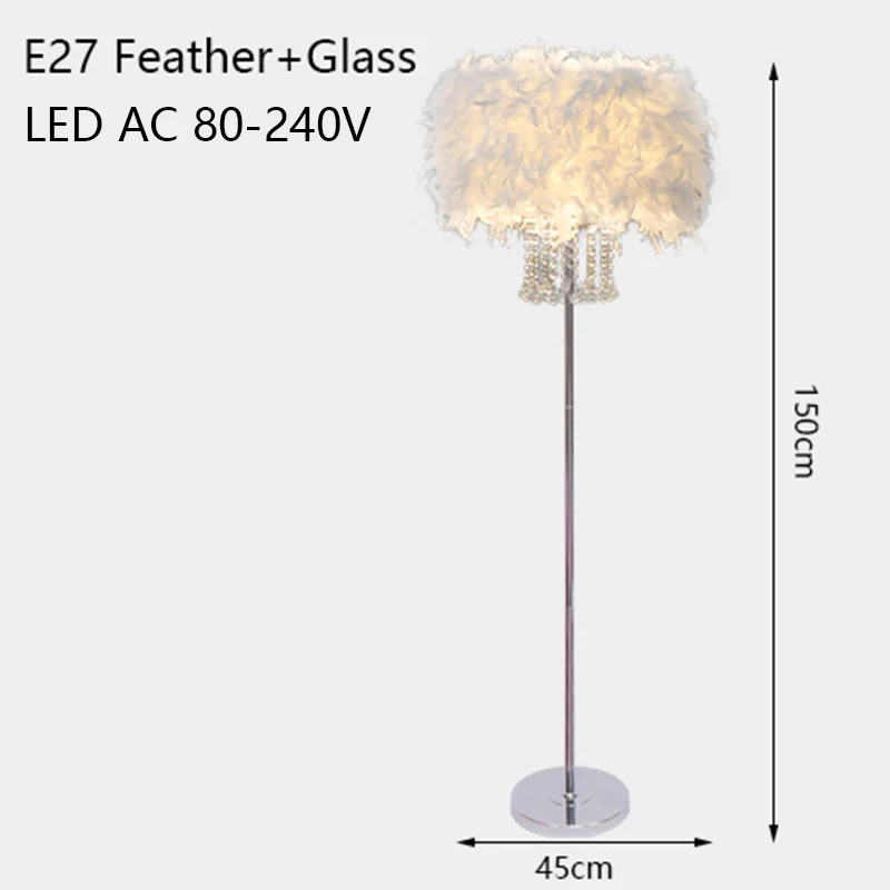 Современный европейский стиль перо кристалл Настольный светильник E27 220 В светодиодный минималистичный настольная лампа для спальни ресторана гостиной Кабинета бара