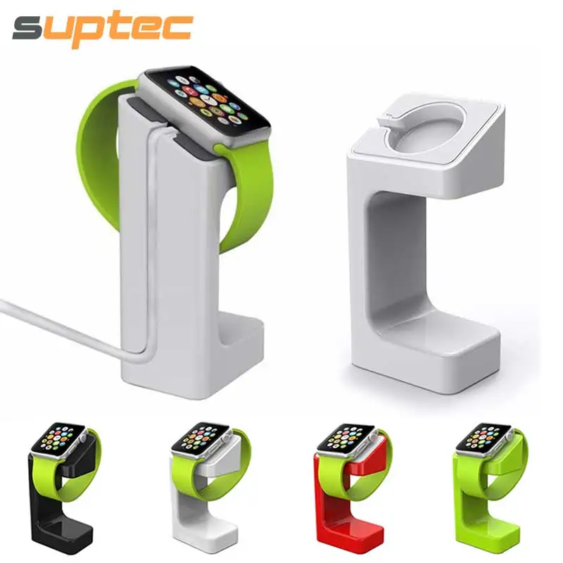 

SUPTEC New for Apple Watch Stand Holder Desktop Display Keeper Dock Station Charging Cord Holder Fit for Apple Watch 38mm 42 mm
