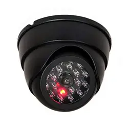 Мини поддельная камера Dome Dummy камера для домашней безопасности купольная камера красный светодиодный CCTV камера наблюдения с мигающим