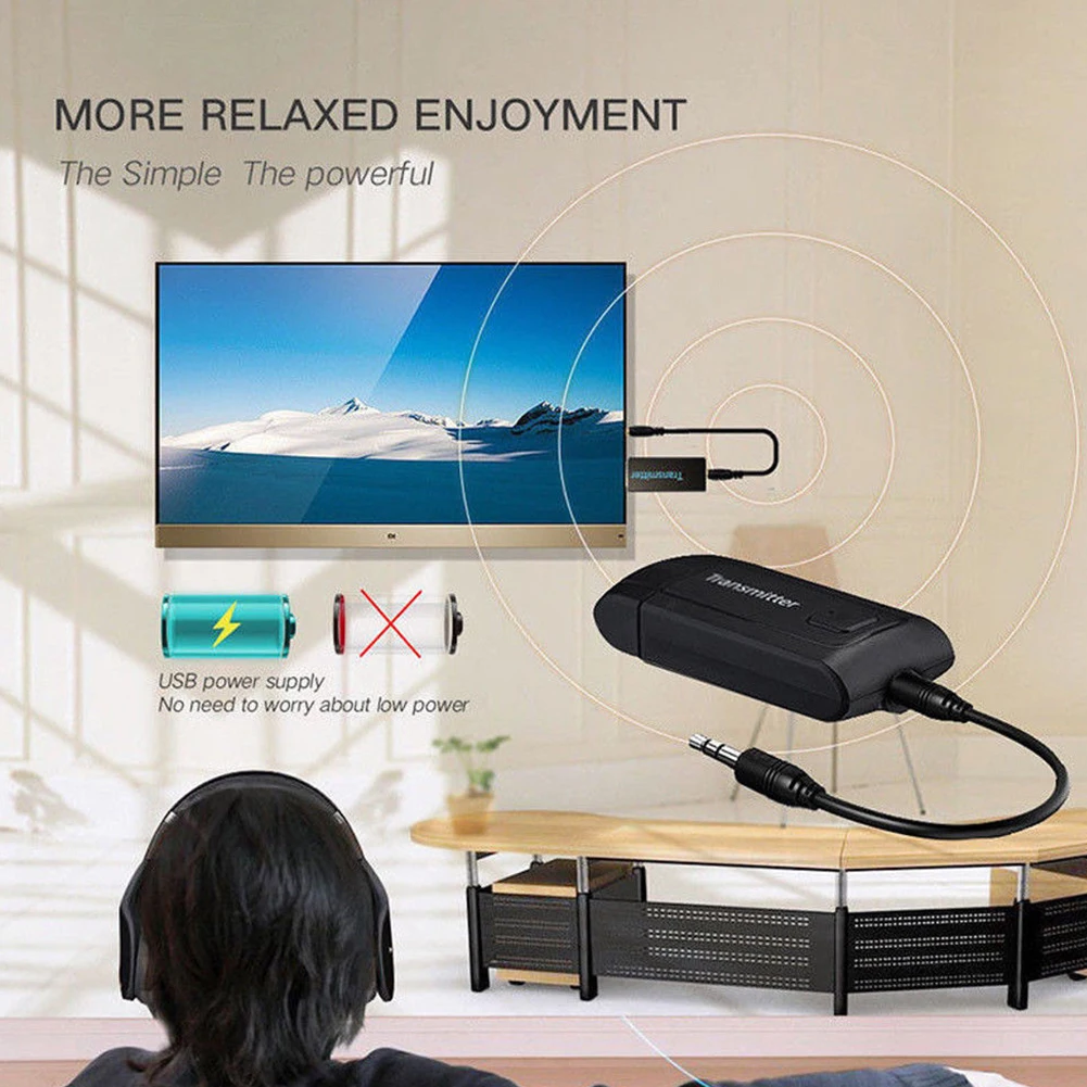 

4.2 Wireless Bluetooth Transmitter Receiver Audio Stereo USB Dongle For TV PC Computer Speaker Portable Wireless Car Music 3.5mm
