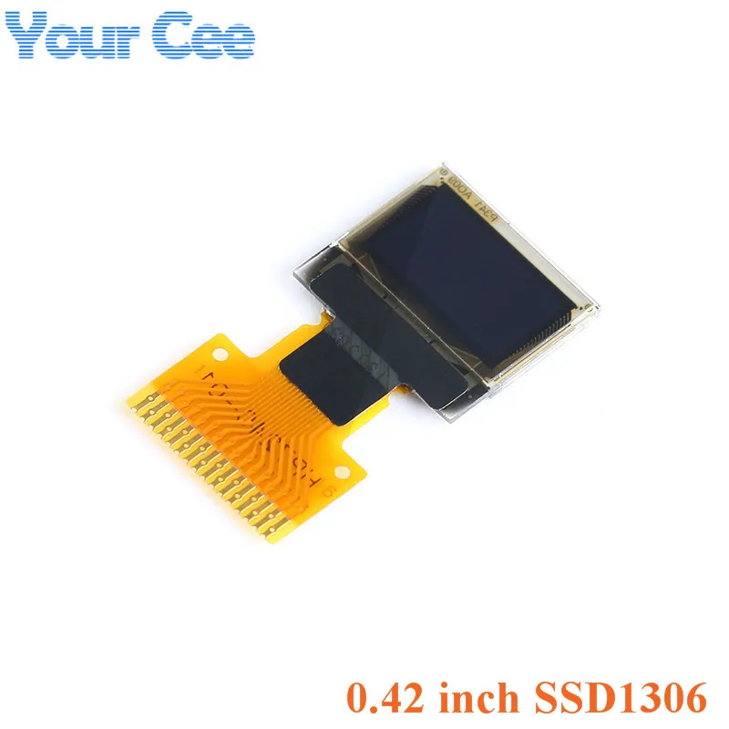 0,42 дюймовый белый oled-дисплей ЖК-модуль IIC/SPI интерфейс SSD1306 72*40 0,42”