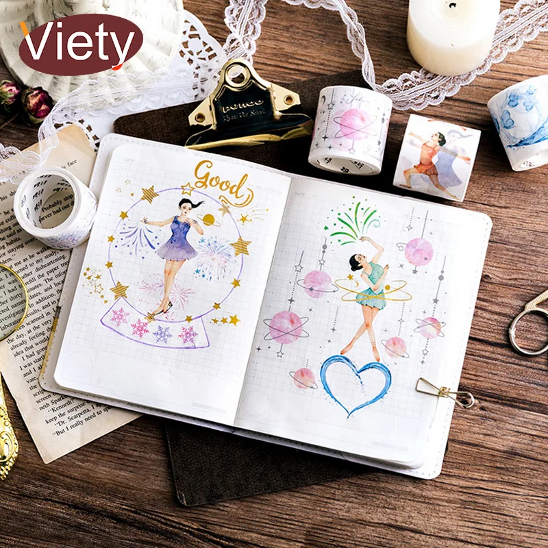

2.5-4cm*5m Beautiful Waltz dance girl washi tape DIY decoration scrapbooking planner masking tape adhesive tape label sticker