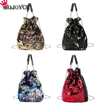 

Mini Sequin Bagpack Women Sac a Main Shoulder Chain Bag Messenger Diagonal Chain Bag Evening Party Handbag Bags for Women 2018