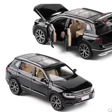 Новинка 1/32 Tiguan литая под давлением металлическая модель автомобиля SUV из сплава для детской коллекции, оригинальная коробка, рождественские подарки