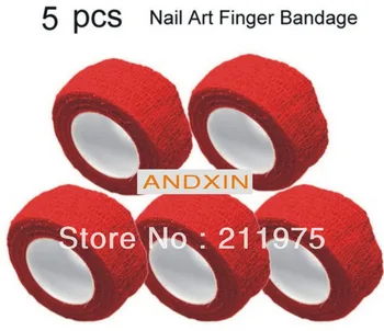 

2018 5 PCS ROLL TAPE FLEX WRAP FINGER BANDAGE NAIL ART SALON CARE TOOLS SET