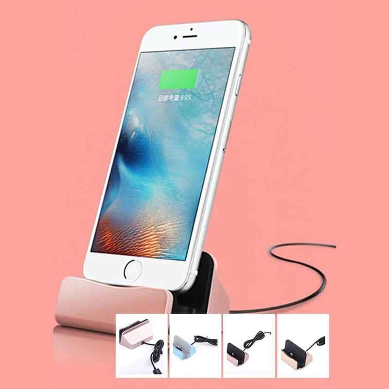 Зарядная база док-станция для iPhone X 8 7 6 подставка с USB-кабелем синхронизации и