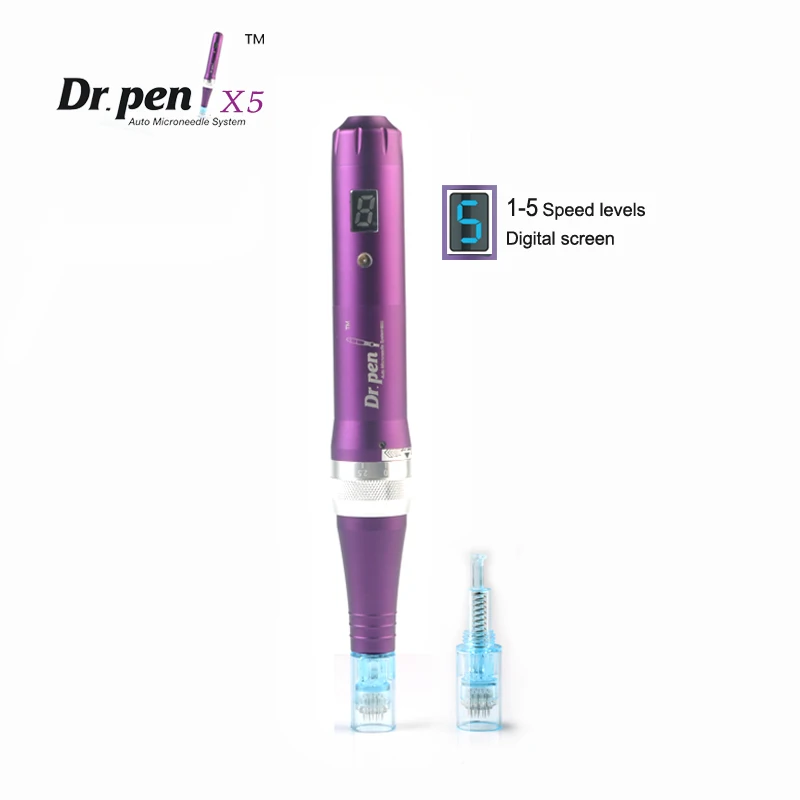 Профессиональный беспроводной цифровой дисплей Dr. Pen Ultima X5 microoneedling Pen перезаряжаемый набор для ухода за кожей с 10 игл