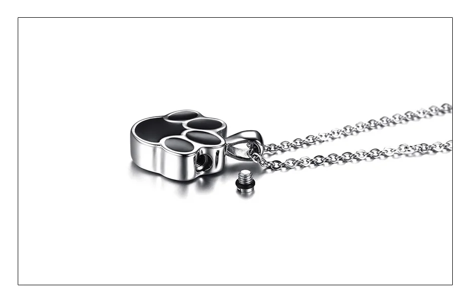 Meaeguet Dog Claws Ash Necklace Cremation Urn Necklace & Pendants For Women Memorials Jewelry Pet Casket Can be Open (2)