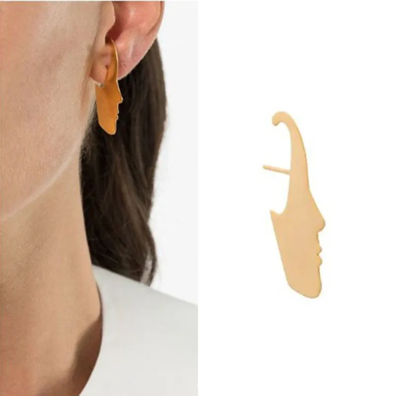 

Timlee E013 Free Shipping New Personality Popular Geometry Side Face Alloy Drop Earrings,Fashion Accessories wholesale