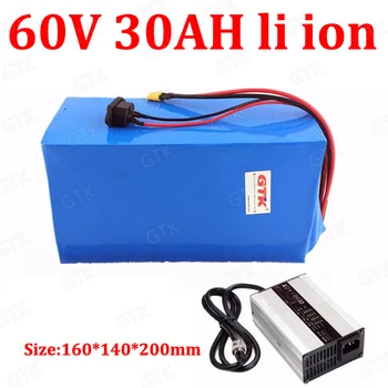 

GTK 60v 30ah li ionr electric bicycle battery pack BMS for 60v 3000W scooter ebike motorcycle vehicle forklift + 5A charger