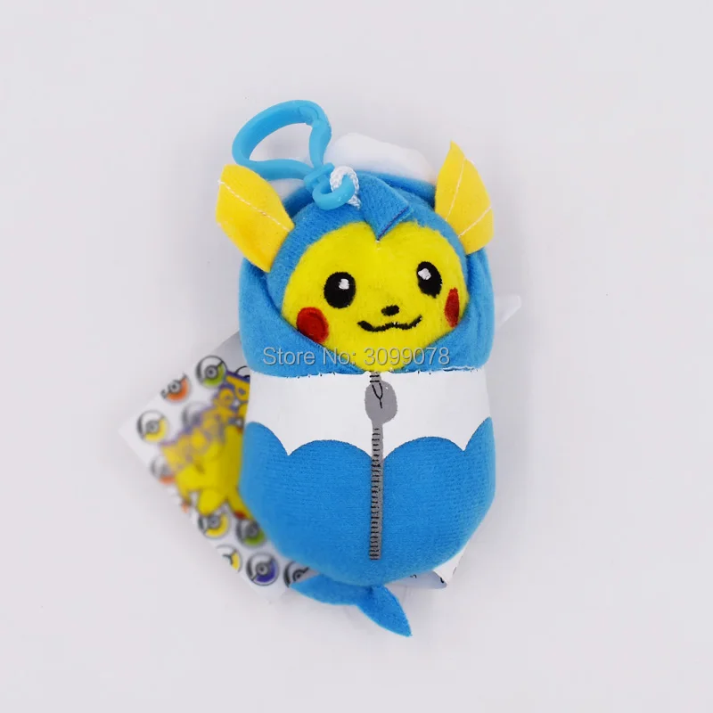 8-10 см Pikachu Косплей Eevee Jolteon Magikarp Togepi belgrle Gengar Ditto Psyduck подвеска брелок кулон Мягкие плюшевые игрушки
