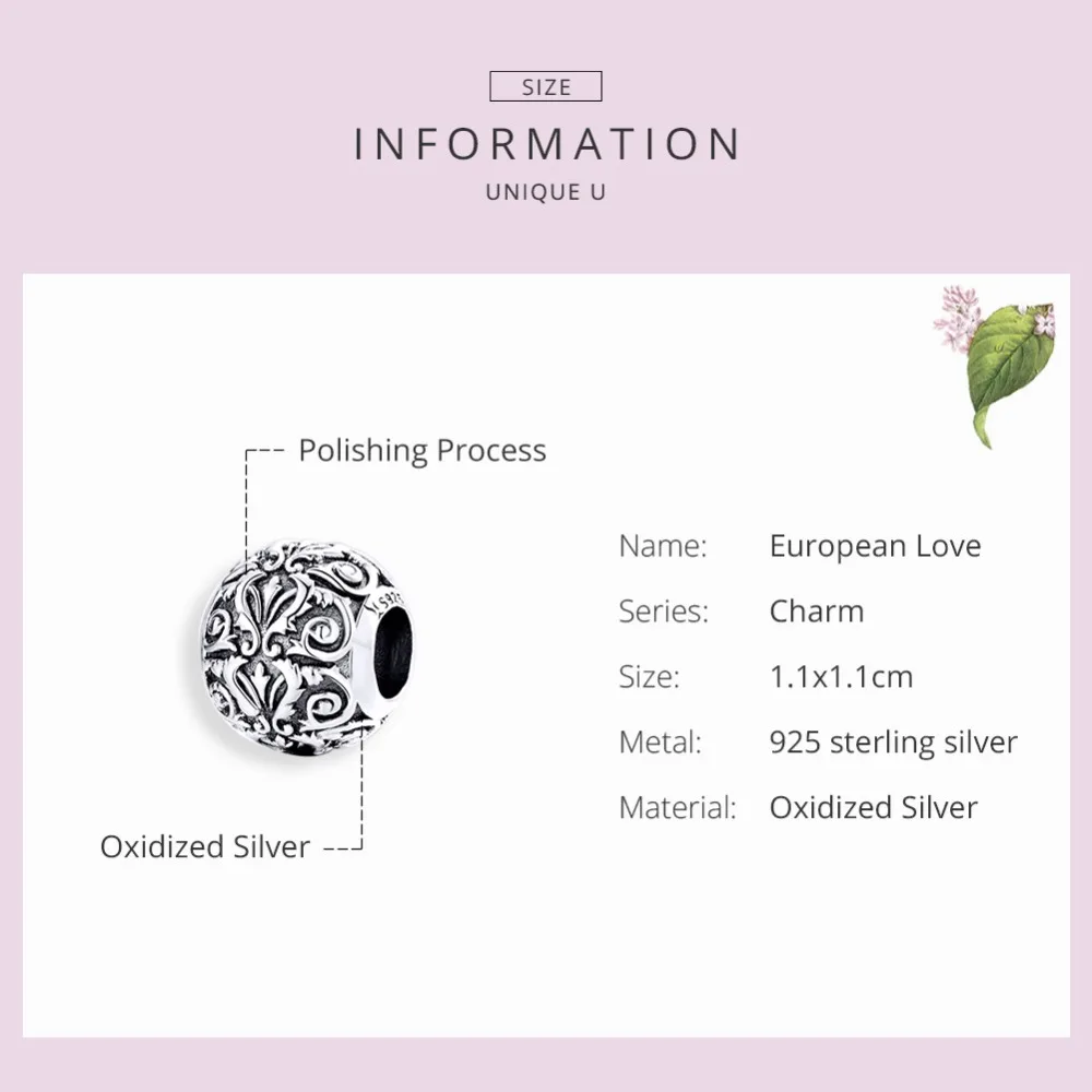 MOWIMO цветок в Корейском стиле бусины 925 пробы серебро круглый Шарм Подходит Pandora браслет кулон ювелирных изделий BKC1179