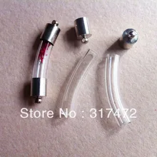 100 шт./лот изгиба трубки флакона Подвеска DIY Миниатюрный бутылка Желание кулон