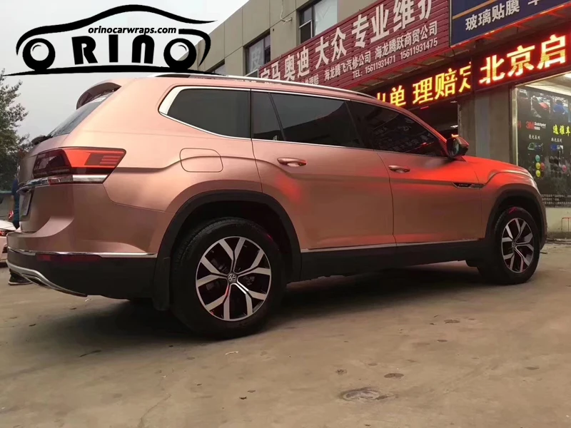 Pearl Metallic Rose Gold Vinyl Film Wrap-2