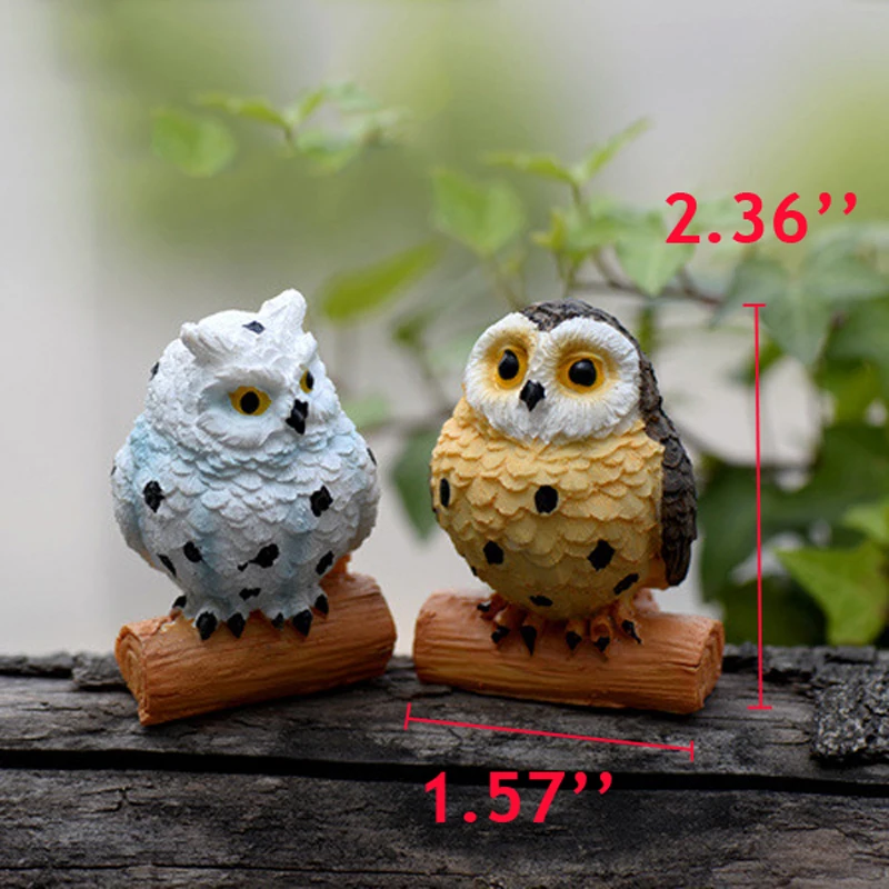 2 unids de halloween night owl figuras miniaturas jardÃn de hadas decoracion jardin gnomos terrario ornamento.jpg